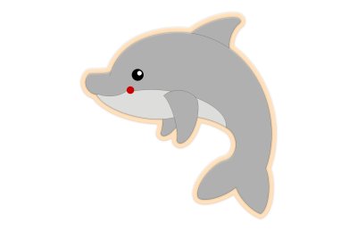 Декорация из пластика "Дельфин Дэн" 63х66 см