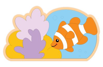 Декорация из пластика "Коралл" 69х39 см