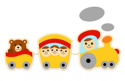 Декорация из пластика "Поезд" 140х50 см