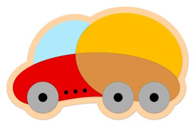 Декорация из пластика "Грузовик" 60х38 см