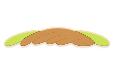 Декорация из пластика "Луг" 148х26 см