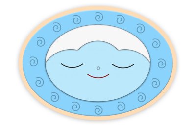 Декорация из пластика "Облачко" 53х38 см