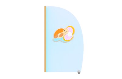 Перегородка "Черепаха и жемчужина" 60х104 см