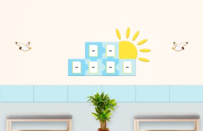 Композиция настенных панелей с декором "Восход"