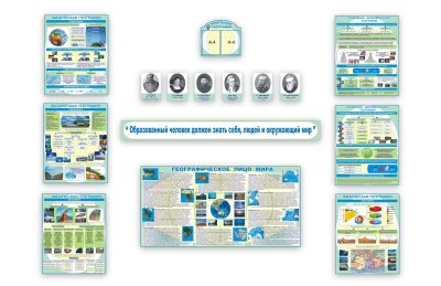 Комплект стендов для кабинета географии. СУПЕРЦЕНА!