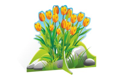 Декорация для утренников "Оранжевые тюльпаны"