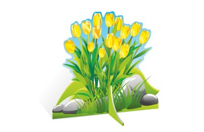 Декорация для утренников "Желтые тюльпаны"