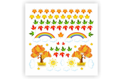 Комплект наклеек "Осенний листопад"