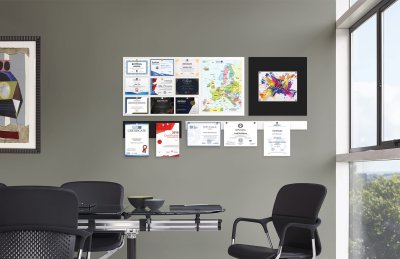 Магнитно-маркерная панель 100х50 см бордовая 41408 галерея 1