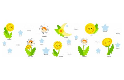 Комплект декораций для спальни "Одуванчики" 7,5  метров 50814 галерея 1