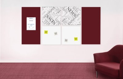 Магнитно-маркерная панель 100х50 см бордовая 41408 галерея 5