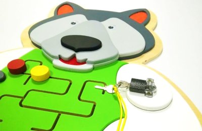 Бизиборд "Волчок-серый бочок" 47004 галерея 1