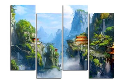 Модульная картина "Китайские домики на скалах" — jpg/17341a_P.jpg