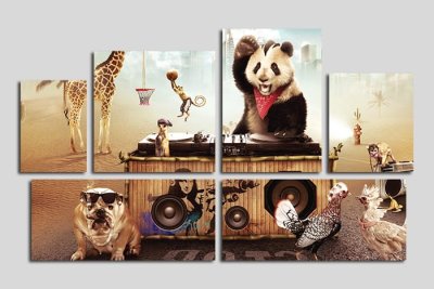 Модульная картина "Веселые зверюшки" 17358 галерея 1