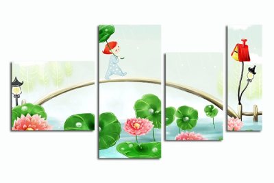 Модульная картина "Летний дождик" 17414 галерея 1