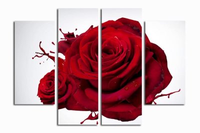 Модульная картина "Алые розы" 17416 галерея 1