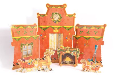 Рождественский олень с санями мини 37614К галерея 5