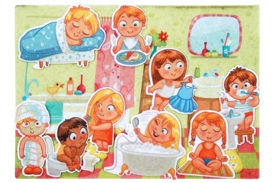 Начало дня с игровым полем фетр