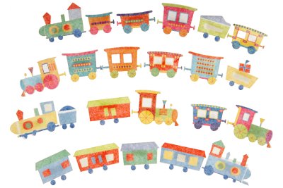 Паровозики с игровым полем фетр