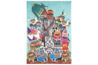 Рыцари с игровым полем фетр