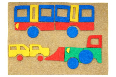 Транспорт конструктор с игровым полем (92дет)