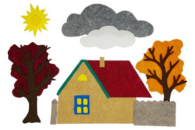 Четыре домика большие без игрового поля (52дет)