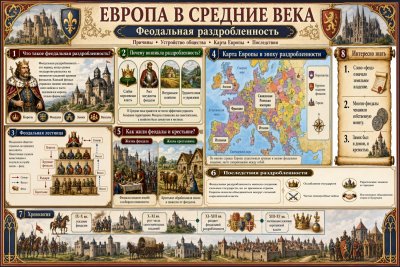 Учебный стенд для школы «Европа в Средние века. Феодальная раздробленность»