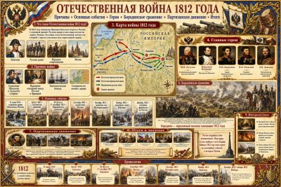 Учебный стенд для школы «Отечественная война 1812 года»