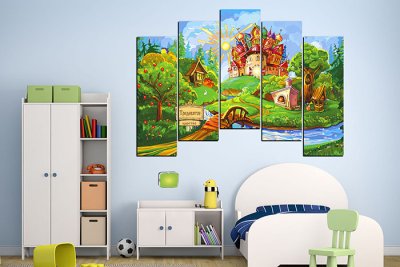 Модульная картина на холсте "В гостях у сказки"