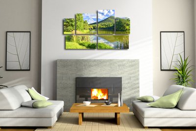 Модульная картина "Летняя зелень"