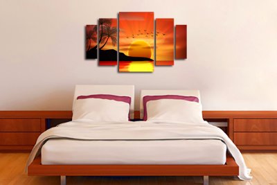 Модульная картина "Заход Солнца"