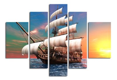 Модульная картина "Парусник на закате" — jpg/17148a_P.jpg