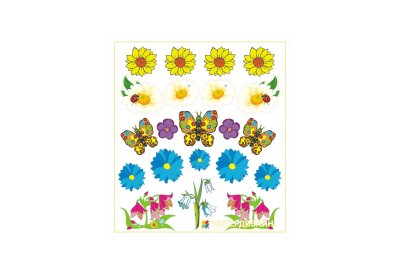 Комплект интерьерных наклеек "Цветочки"