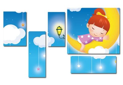 Модульная картина "Спокойной ночи, детки" 17010 галерея 1