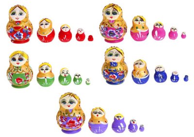 Матрёшка 5 в 1 "Красные маки"