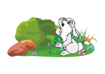 Декорация для стен "Зайчик серенький"