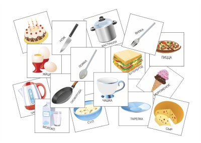 Набор обучающих магнитов "Еда/посуда"