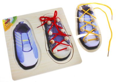 Рамка-вкладыш "Два ботинка" со шнурками, 6 элементов (2 шт.)