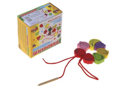 Шнуровка "Фрукты", 24 детали ( 2 шт.)