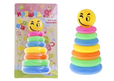 Веcелая пирамида "Глазастик", 7 колец (2 шт.)