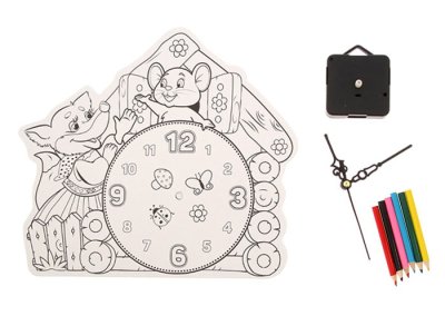 Часы-раскраска "Теремок"