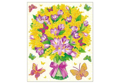 Набор наклеек "Нежная мимоза"