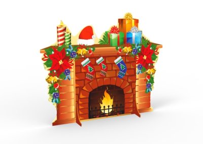 Камин новогодний