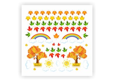 Набор наклеек "Осенний листопад"