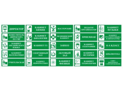 Комплект табличек 