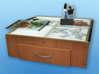 Световой стол "Художник" с маркерной поверхностью и комплектом фолий 