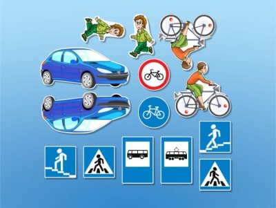 Магнитно-маркерная доска "Дорожные правила пешехода" с комплектом тематических магнитов К1047 галерея 1