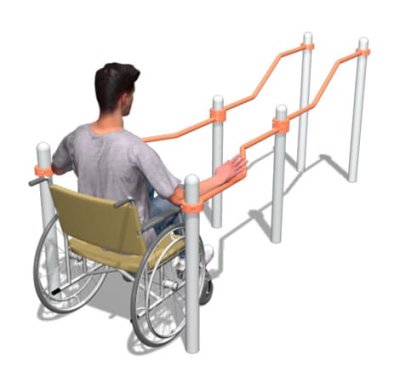 Брусья двойные разноуровневые с подъемом для коляски ВА085Z галерея 1