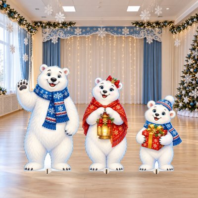 Комплект декораций «Семья полярных медведей» 52881 галерея 3