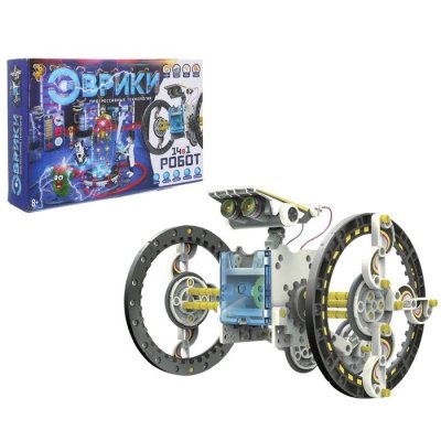 Набор для опытов Робот, 14 в 1, работает от солнечной батареи